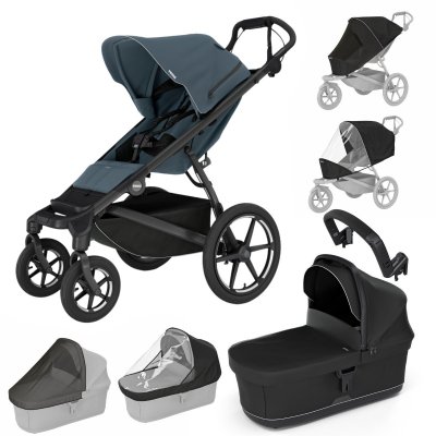 Thule Urban Glide 4-wheel Kompletní kočárek + příslušenství - Dark Slate/Black