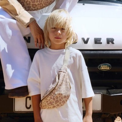 Studio Noos Dětská Crossbody ledvinka Puffy - Cream Leopard