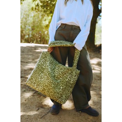 Studio Noos Taška Mom Bag  Cotton - Green Leopard - obrázek