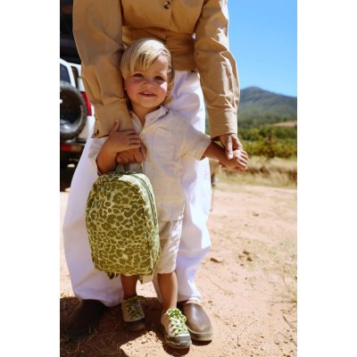 Studio Noos Dětský batůžek Mini Cotton - Green Leopard - obrázek