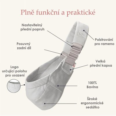 Ergobaby Nosítko Upsie Sling - Black Leopard - obrázek