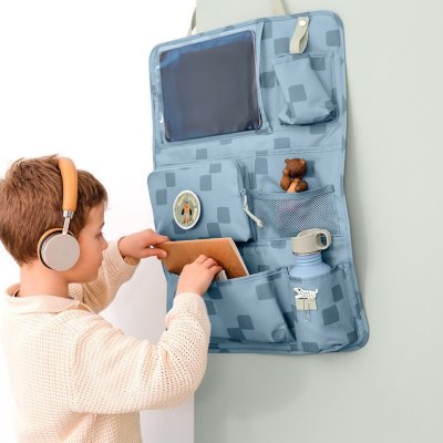 Lässig Kapsář do auta Wrap-to-Go Pattern Party - Blue - obrázek