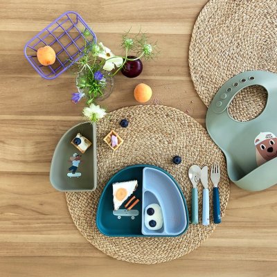 Lässig Dětský příbor se silikonovou rukojetí Tiny Team 3 ks - Dog - obrázek