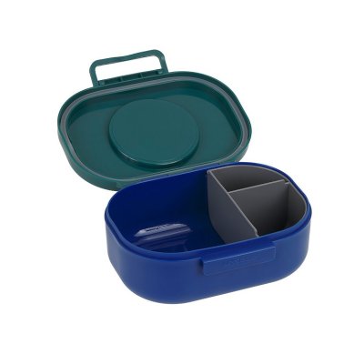 Lässig Svačinový box Snack & Style Unique - Blue/Green - obrázek