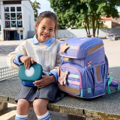 Lässig Svačinový box Snack & Style Unique - Blue/Green - obrázek