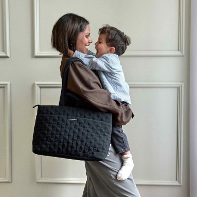 Lässig Přebalovací taška Liva Shoulder Bag Quilted - Black - obrázek