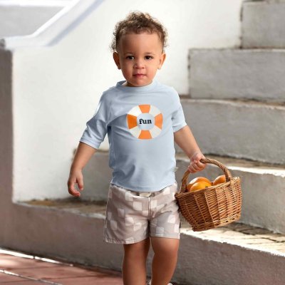 Lässig Rashguard s krátkým rukávem Swim Ring - Illusion Blue, 13 - 18 m - obrázek