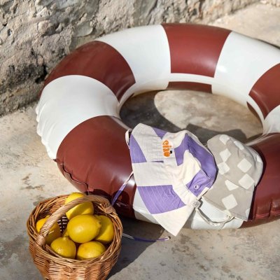 Lässig Bucket Hat Oboustranný klobouček Checkerboard - Stone/Sea Salt, 12 - 36 m - obrázek