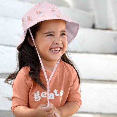 Lässig Bucket Hat Oboustranný klobouček Ice Cream - Pale Pink, 7 - 12 m - obrázek