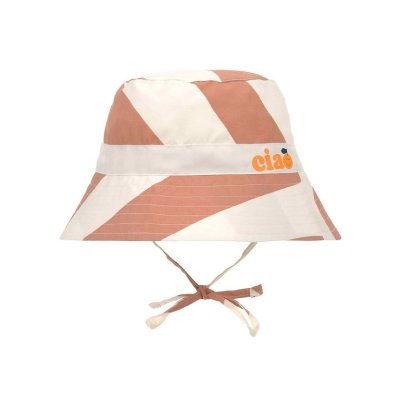 Lässig Fishing Hat Klobouček proti slunci Stripes - Clay/Sea Salt, 12 - 36 m