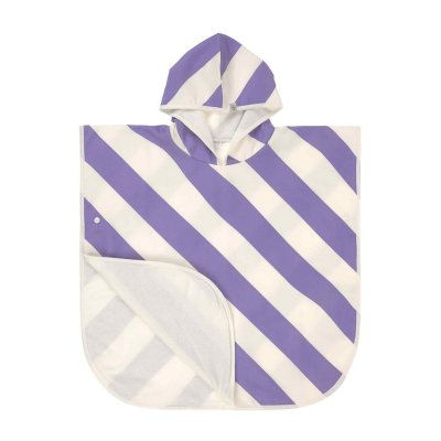 Lässig Pončo Stripes - Purple/Sea Salt