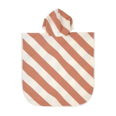 Lässig Pončo Stripes - Clay/Sea Salt - obrázek