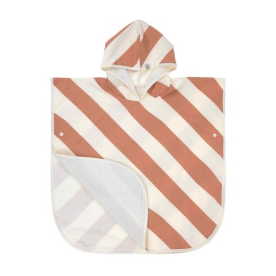 Lässig Pončo Stripes - Clay/Sea Salt