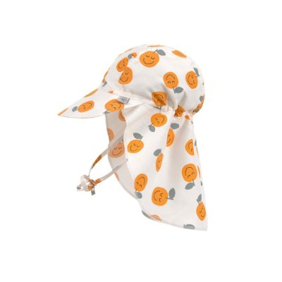 Lässig Flap Hat Klobouček proti slunci Orange - Sea Salt, 7 - 12 m