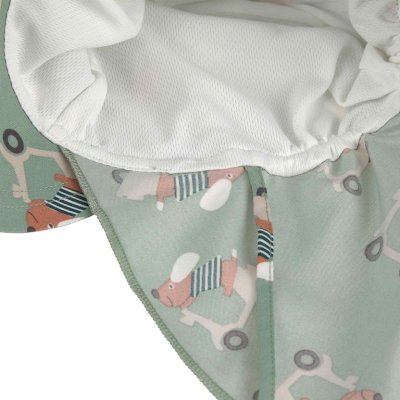 Lässig Flap Hat Klobouček proti slunci Scooter/Dog - Green, 7 - 12 m - obrázek