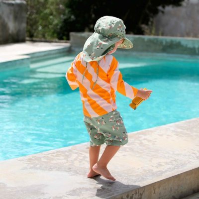 Lässig Flap Hat Klobouček proti slunci Scooter/Dog - Green, 7 - 12 m - obrázek