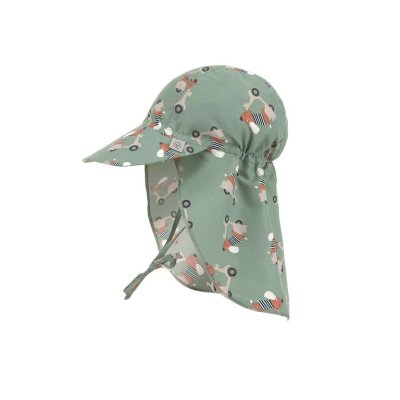 Lässig Flap Hat Klobouček proti slunci Scooter/Dog - Green, 7 - 12 m