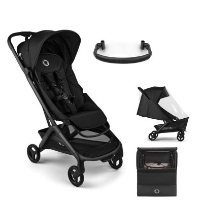 Bugaboo Butterfly 2 + Pláštěnka + Bezpečnostní madlo + transportní taška - Heritage Black