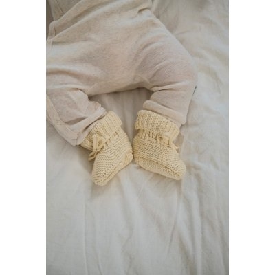 Lodger Slipper Knit Butter 0 - 6 měsíců - obrázek