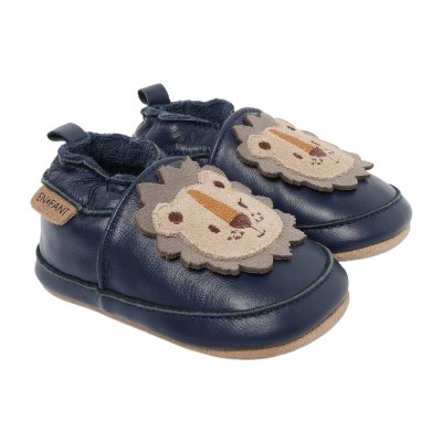 En Fant Kožené capáčky s aplikací - Black Iris, vel. 21