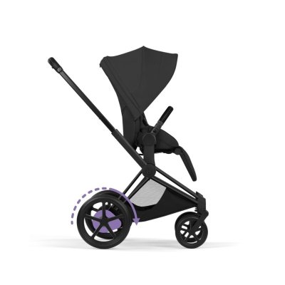 Cybex Platinum ePriam Style Podvozek + Základ sportovního sezení - Matt Black - obrázek