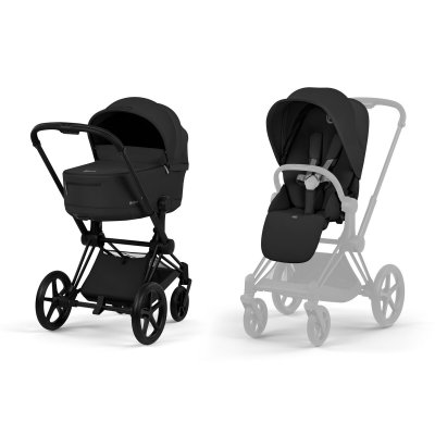 Cybex Platinum Priam Comfort Kompletní kočárek - Matt Black/Sepia Black
