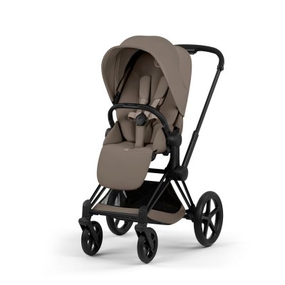 Cybex Platinum Priam Comfort Kompletní kočárek - Matt Black/Coconut Brown - obrázek