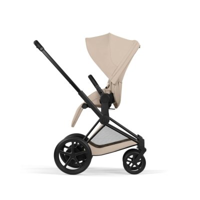 Cybex Platinum ePriam Comfort Kompletní kočárek - Matt Black/Cozy Beige - obrázek