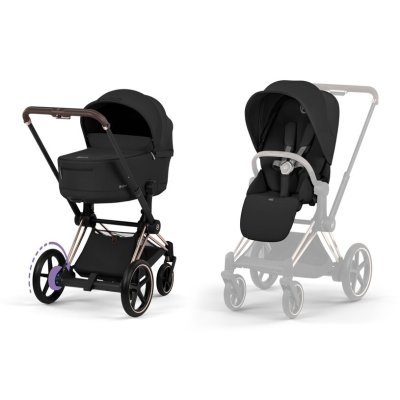 Cybex Platinum ePriam Comfort Kompletní kočárek - Rosegold/Sepia Black
