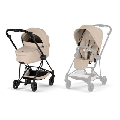 Cybex Platinum Mios Comfort Kompletní kočárek - Matt Black/Cozy Beige