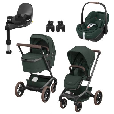 Maxi-Cosi Kompletní kočárek Fame 2v1 + Pebble 360 Pro 2 + DÁREK FamilyFix 360 Pro - Green