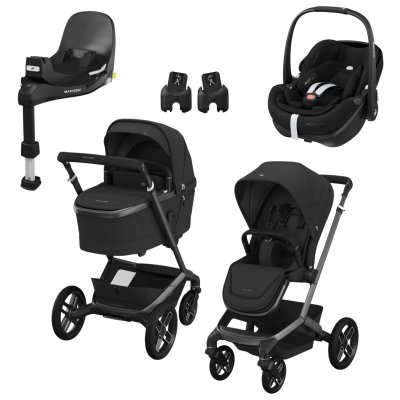 Maxi-Cosi Kompletní kočárek Fame 2v1 + Pebble 360 Pro 2 + DÁREK FamilyFix 360 Pro - Black