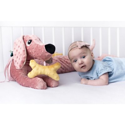 Moms Care Senzorická hračka Jezevčík - Růžový - obrázek