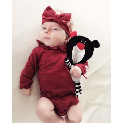 Moms Care Šustící muchláček Medvídek Boo - Černý - obrázek