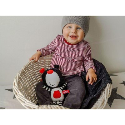 Moms Care Šustící muchláček Medvídek Boo - Černý - obrázek