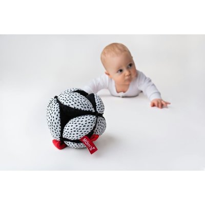 Moms Care Montessori míček se zrcátkem - White & Black - obrázek