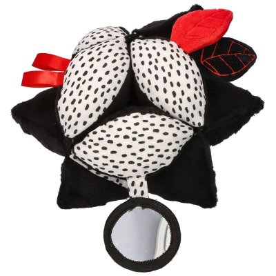 Moms Care Montessori míček se zrcátkem - White & Black - obrázek