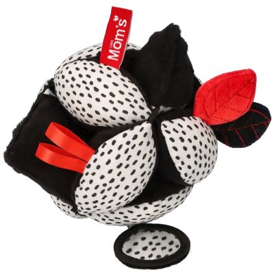 Moms Care Montessori míček se zrcátkem - White & Black - obrázek