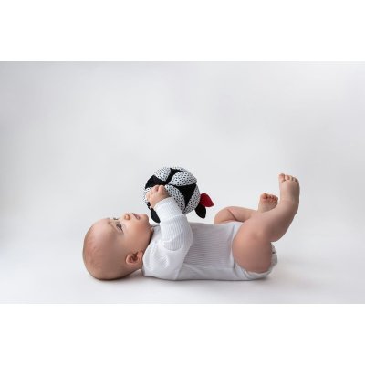Moms Care Montessori míček se zrcátkem - White & Black - obrázek