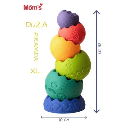 Moms Care Senzorická pyramida - Pastelová - obrázek