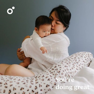 Doomoo Buddy Multifunkční kojící polštář - Leopard Cream - obrázek