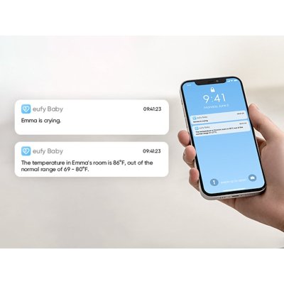 Eufy Dětská chůvička s chytrou ponožkou Anker S340 2K - Modrá - obrázek
