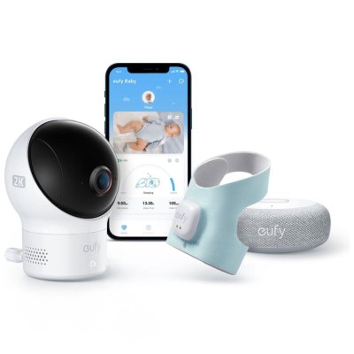 Eufy Dětská chůvička s chytrou ponožkou Anker S340 2K - Modrá