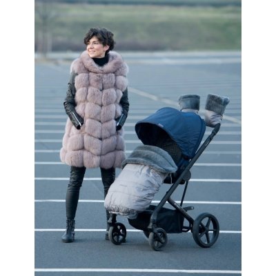 Pinkie Zateplená stahovací deka Fur - Grey - obrázek