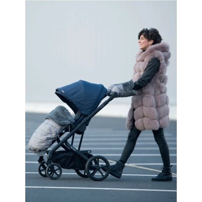 Pinkie Zateplená stahovací deka Fur - Grey - obrázek