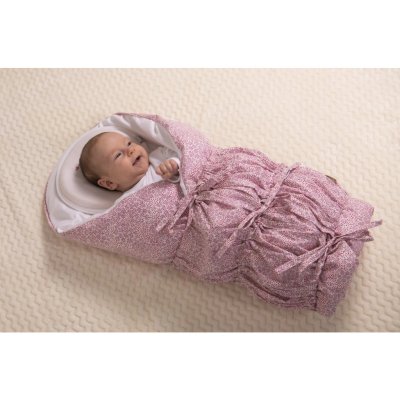 Little Angel zavinovačka šněrovací pevná záda Outlast® - Starorůžová kvítka - obrázek