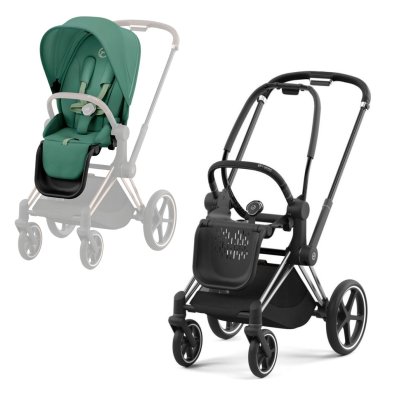 Cybex Platinum Priam 2025 Sportovní kočárek - Chrome Black/Leaf Green