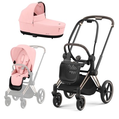 Cybex Platinum Priam 2025 Kompletní kočárek - Rosegold/Peach Pink