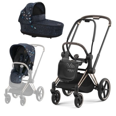 Cybex Platinum Priam 2025 Kompletní kočárek - Rosegold/Jewels of Nature