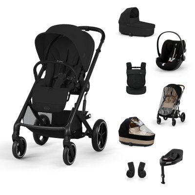 Cybex Balios S Lux Travel System XL + Nosítko Amya - Moon Black